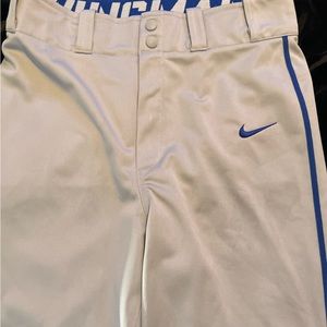 Nike baseball pants size small grey and blue